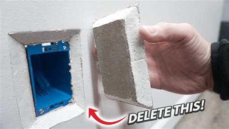 electrical box drywall patch|installing drywall patch on electrical outlet.